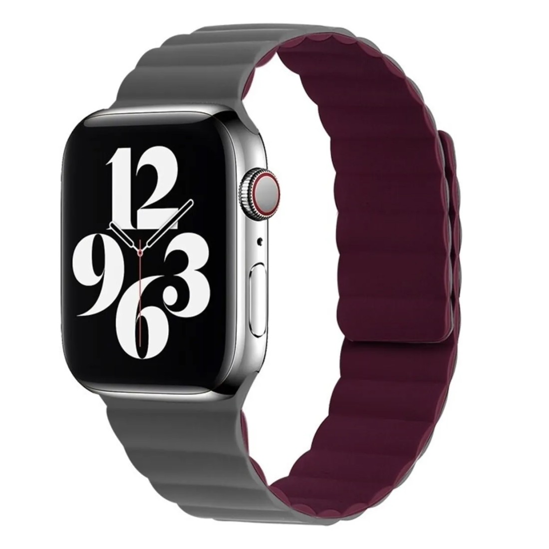 Apple Watch Uyumlu Dual Loop Kordon Gray Purple