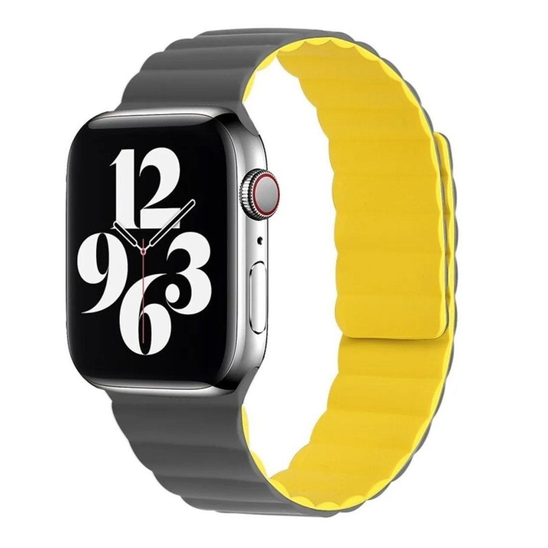 Apple Watch Uyumlu Dual Loop Kordon Lemon Gray