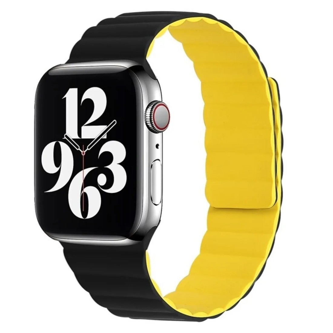 Apple Watch Uyumlu Dual Loop Kordon Black Yellow