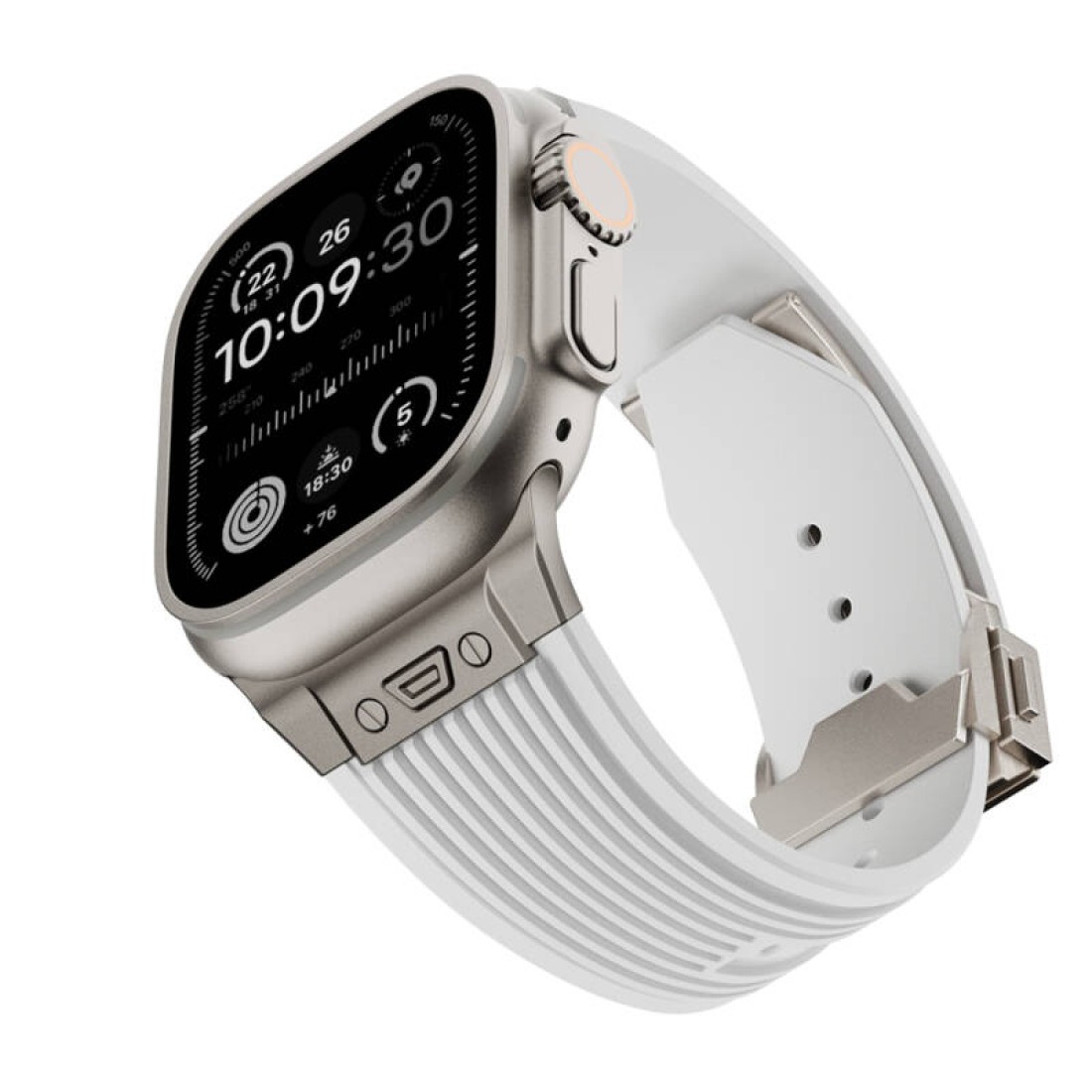 Apple Watch Uyumlu Eleven Loop Silikon Kordon White