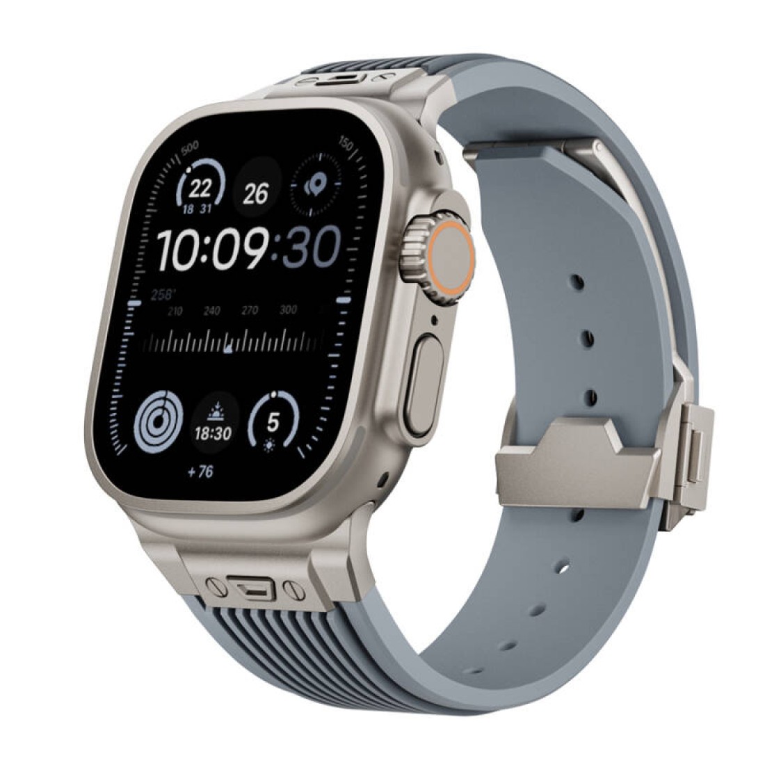 Apple Watch Uyumlu Eleven Loop Silikon Kordon Gray