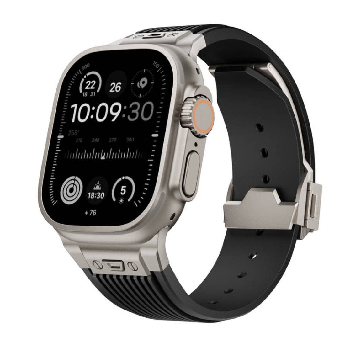 Apple Watch Uyumlu Eleven Loop Silikon Kordon Black