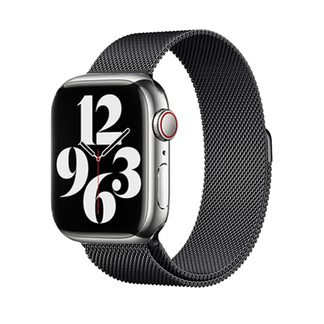 Apple Watch Uyumlu Milano Loop Çelik Kordon Black