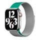 Apple Watch Uyumlu Milano Loop Çelik Kordon Silver Mint