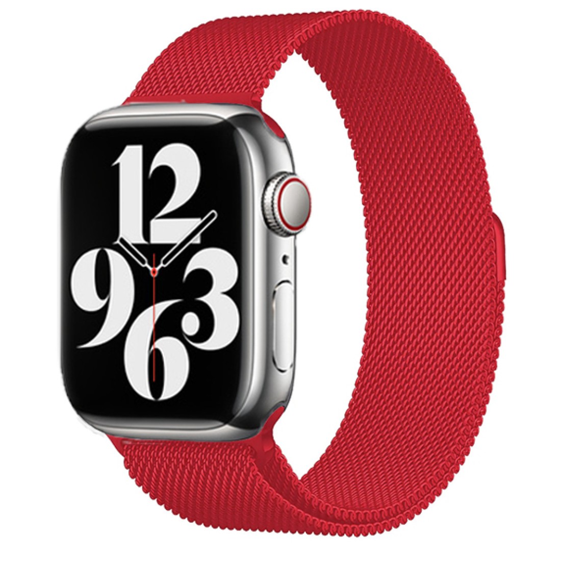 Apple Watch Uyumlu Milano Loop Çelik Kordon Red