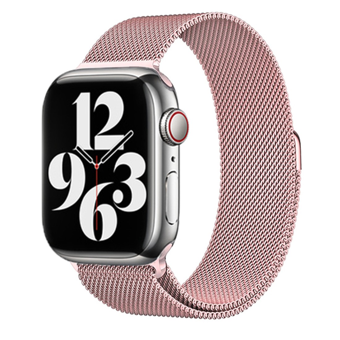 Apple Watch Uyumlu Milano Loop Çelik Kordon Sand Pink