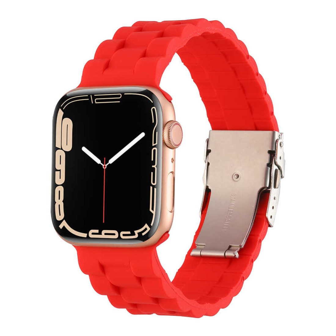 Apple Watch Uyumlu Pastel Loop Silikon Kordon Red