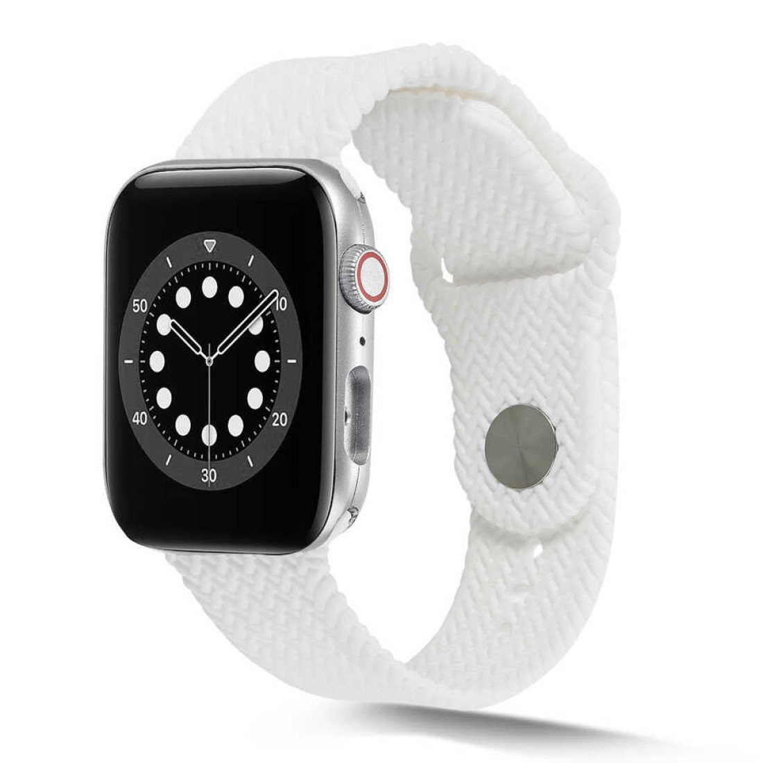 Apple Watch Uyumlu Serrata Loop Silikon Kordon White
