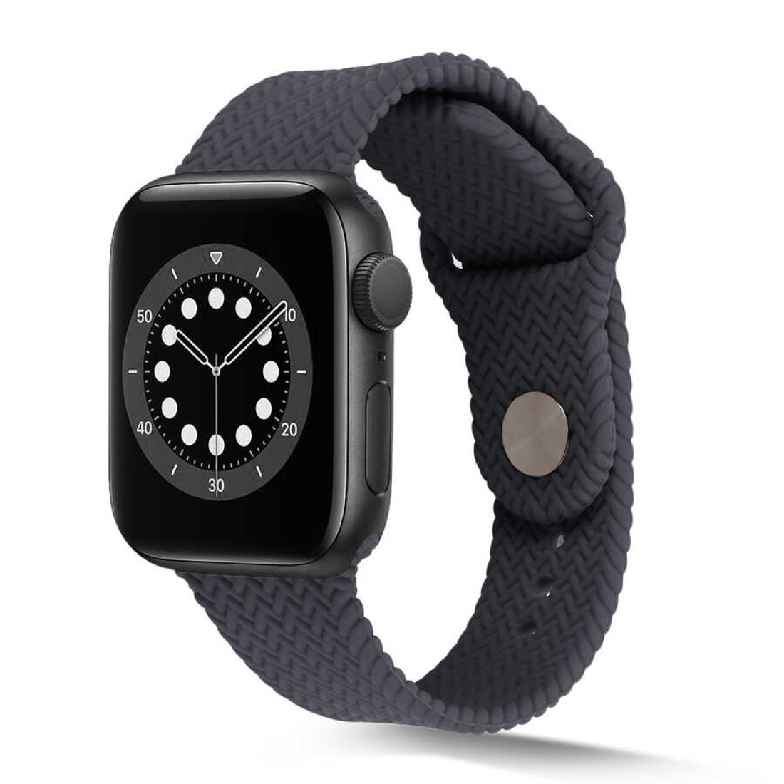 Apple Watch Uyumlu Serrata Loop Silikon Kordon Smoke Gray