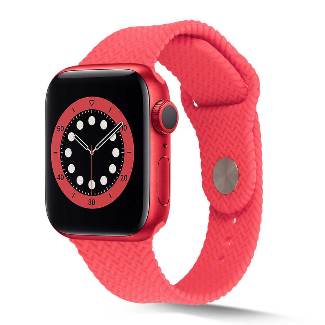 Apple Watch Uyumlu Serrata Loop Silikon Kordon Pinky