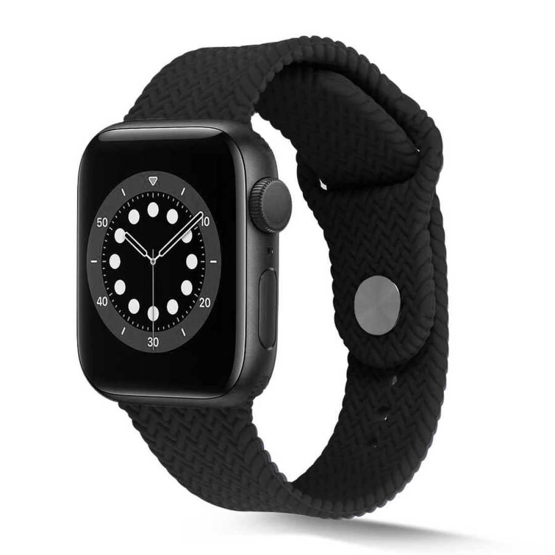 Apple Watch Uyumlu Serrata Loop Silikon Kordon Black
