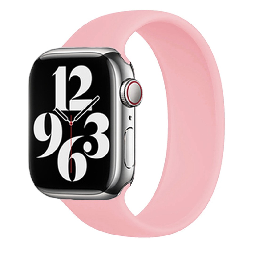 Apple Watch Uyumlu Solo Spor Loop Silikon Kordon Baby Pink