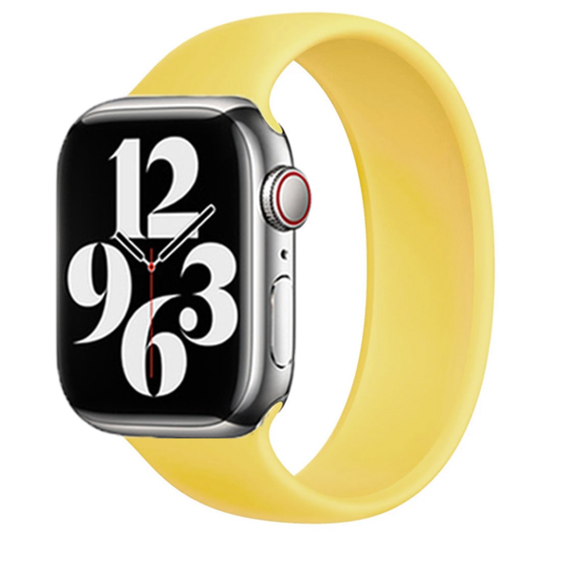 Apple Watch Uyumlu Solo Spor Loop Silikon Kordon Sun Yellow