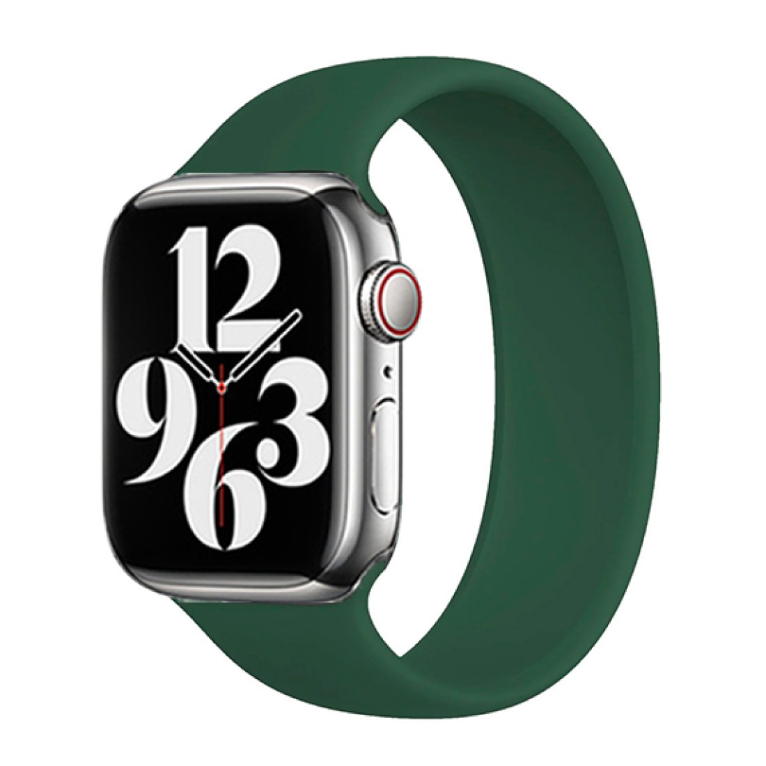 Apple Watch Uyumlu Solo Spor Loop Silikon Kordon Green