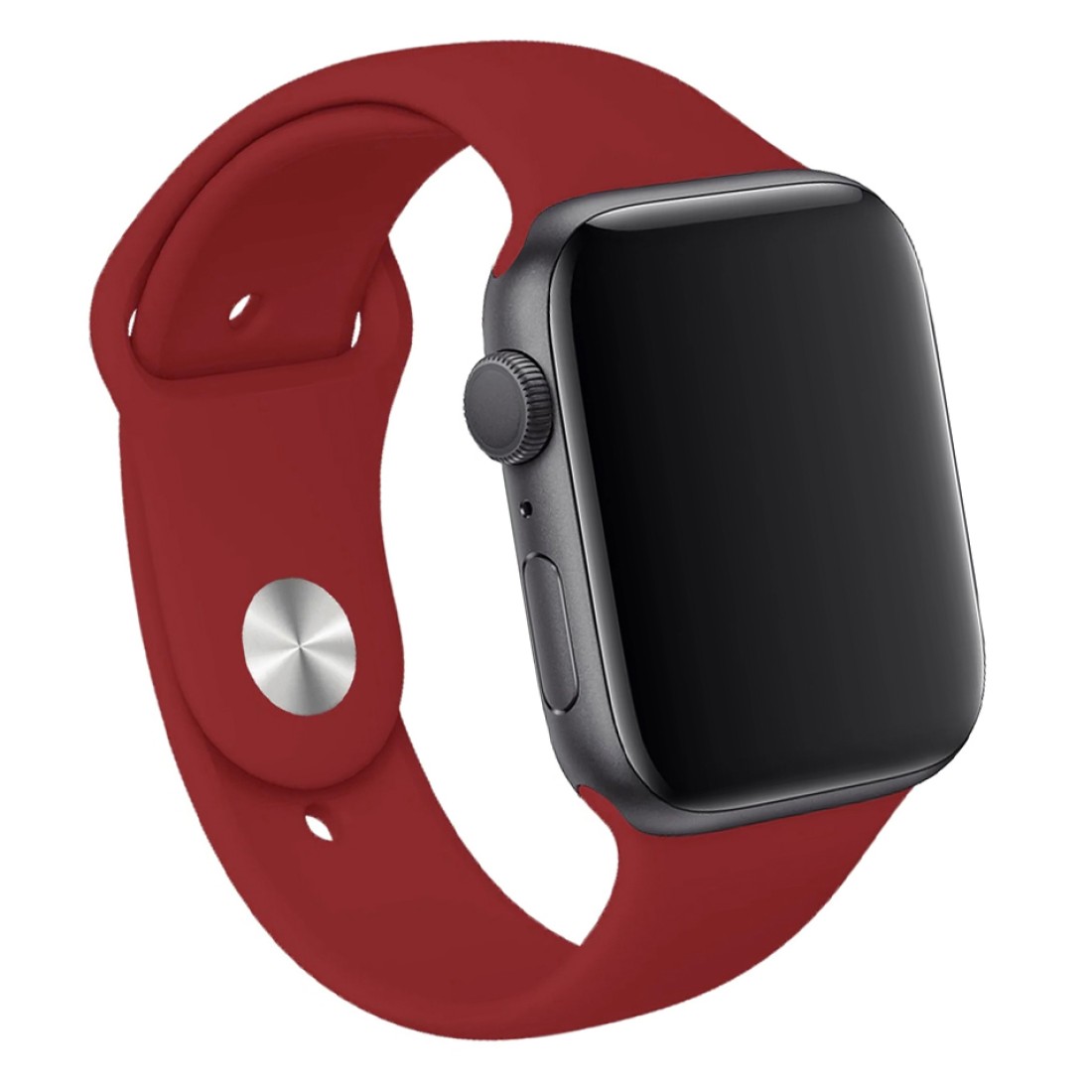 Apple Watch Uyumlu Spor Silikon Kordon Maroon