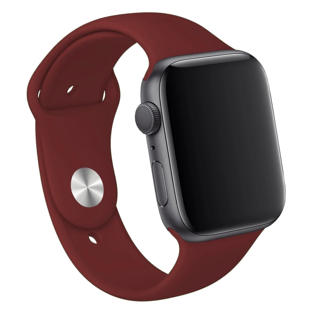 Apple Watch Uyumlu Spor Silikon Kordon Burgundy