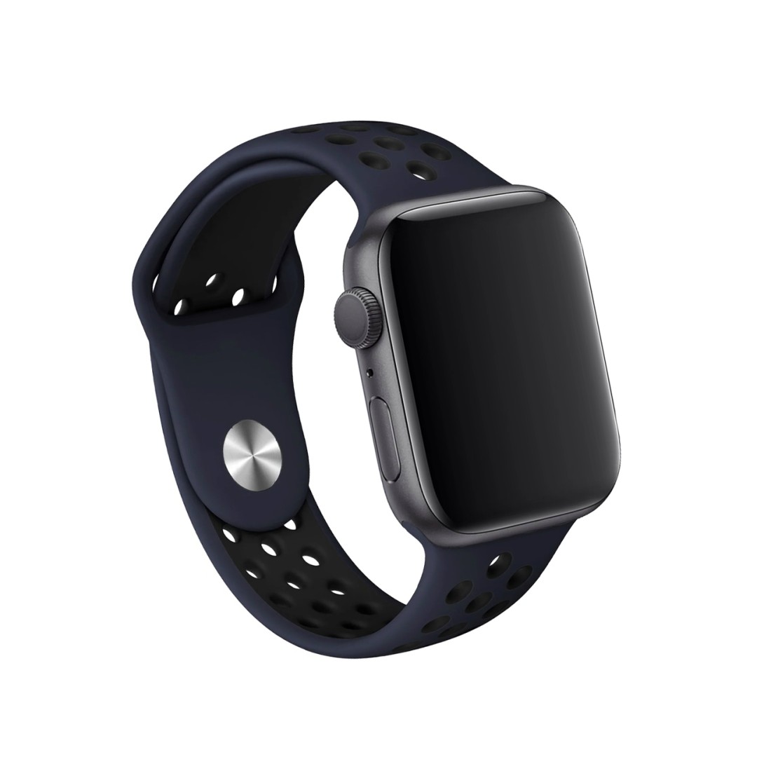 Apple Watch Uyumlu Delikli Spor Silikon Navy Black