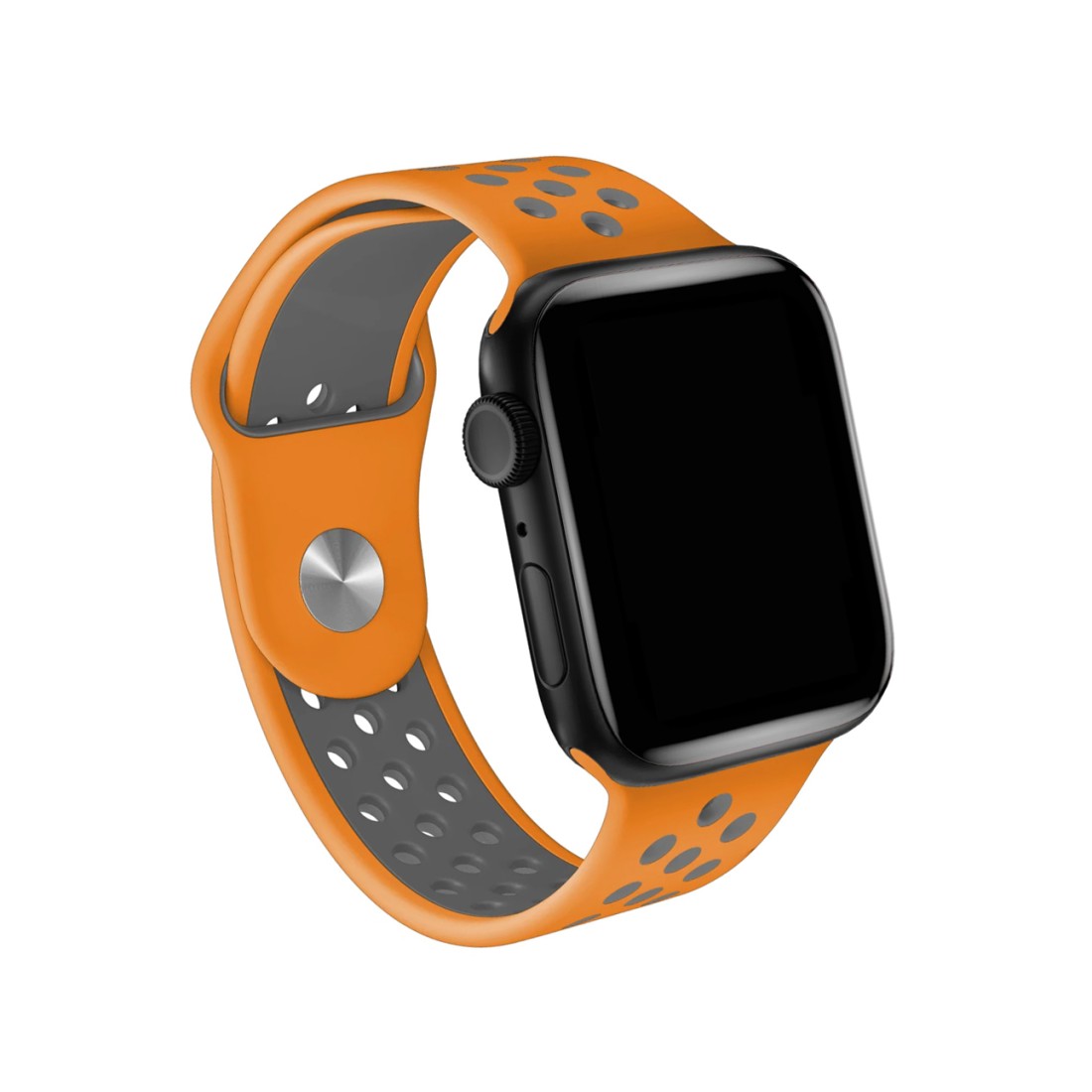Apple Watch Uyumlu Delikli Spor Silikon Orange Jam