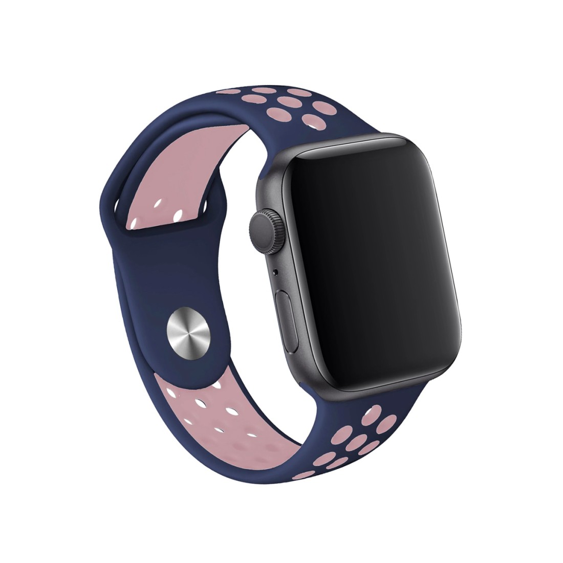 Apple Watch Uyumlu Delikli Spor Silikon Purple Pinky