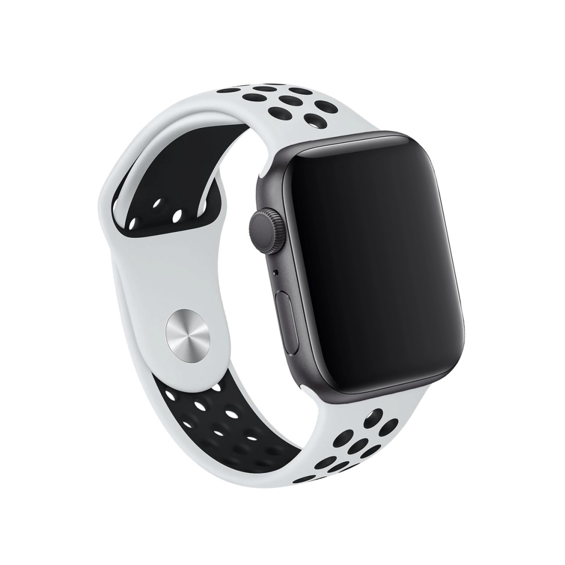 Apple Watch Uyumlu Delikli Spor Silikon White Blackist