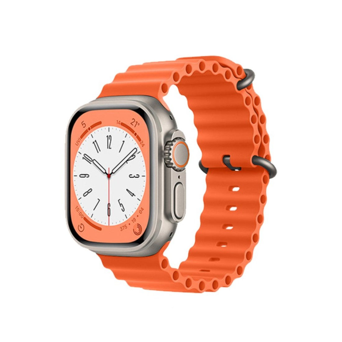 Apple Watch Uyumlu Ocean Silikon Kordon Orange Juice