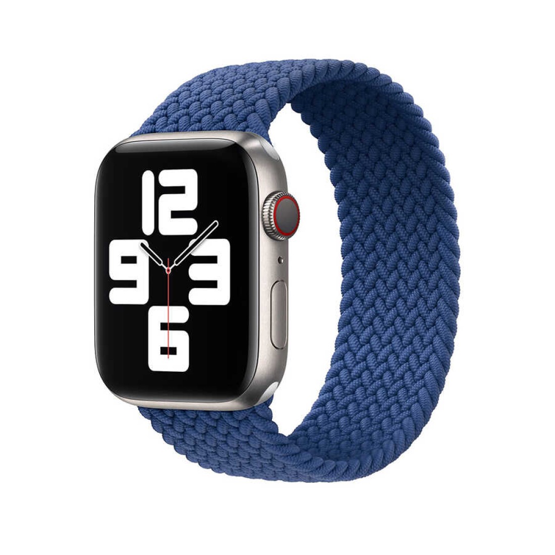 Apple Watch Uyumlu Örgü Solo Loop Kordon Shine Blue