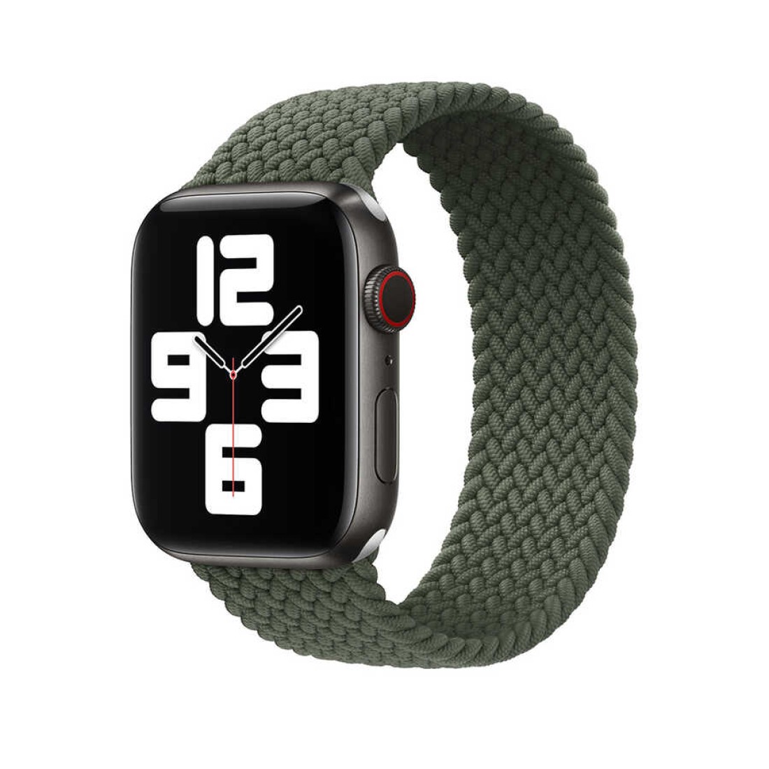 Apple Watch Uyumlu Örgü Solo Loop Kordon Mask Green