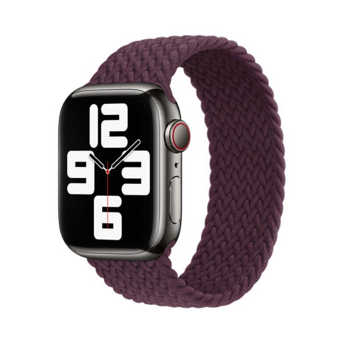 Apple Watch Uyumlu Örgü Solo Loop Kordon Dark Purple