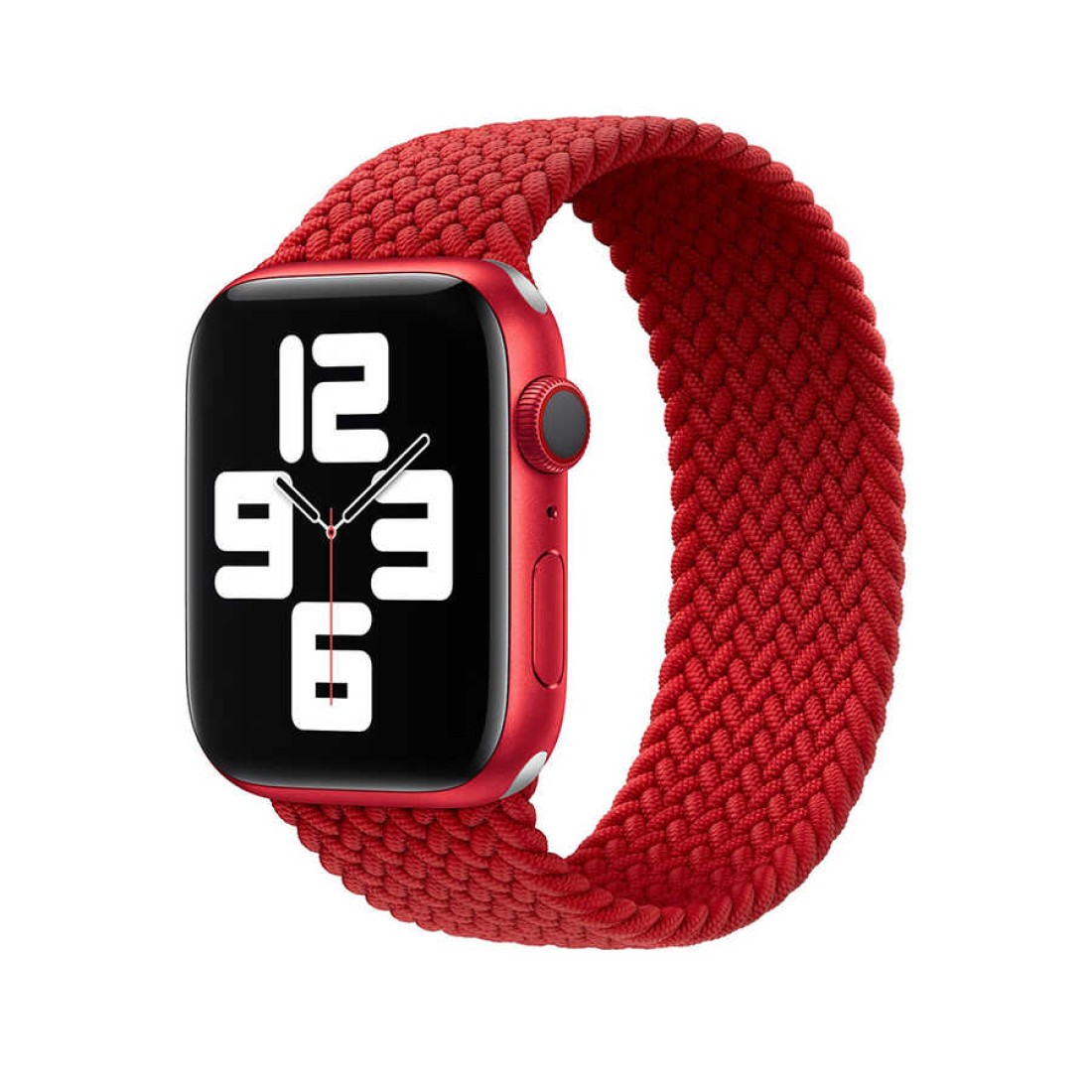 Apple Watch Uyumlu Örgü Solo Loop Kordon Red Rose