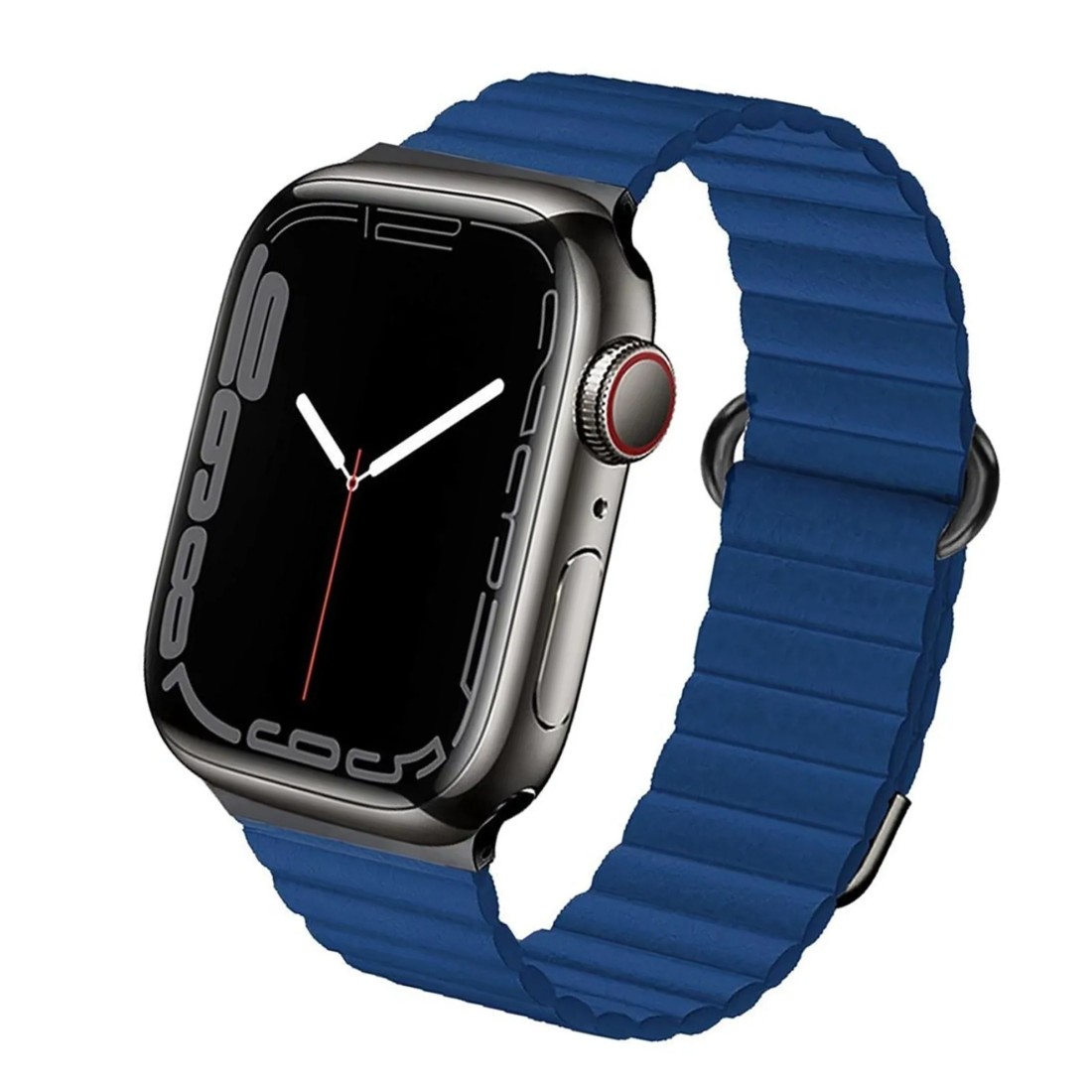 Apple Watch Uyumlu Peak Loop Deri Kordon Navy Blue