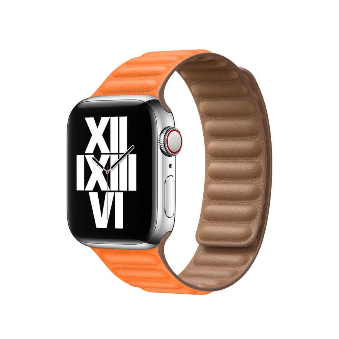 Apple Watch Uyumlu Pods Loop Deri Kordon Low Orange