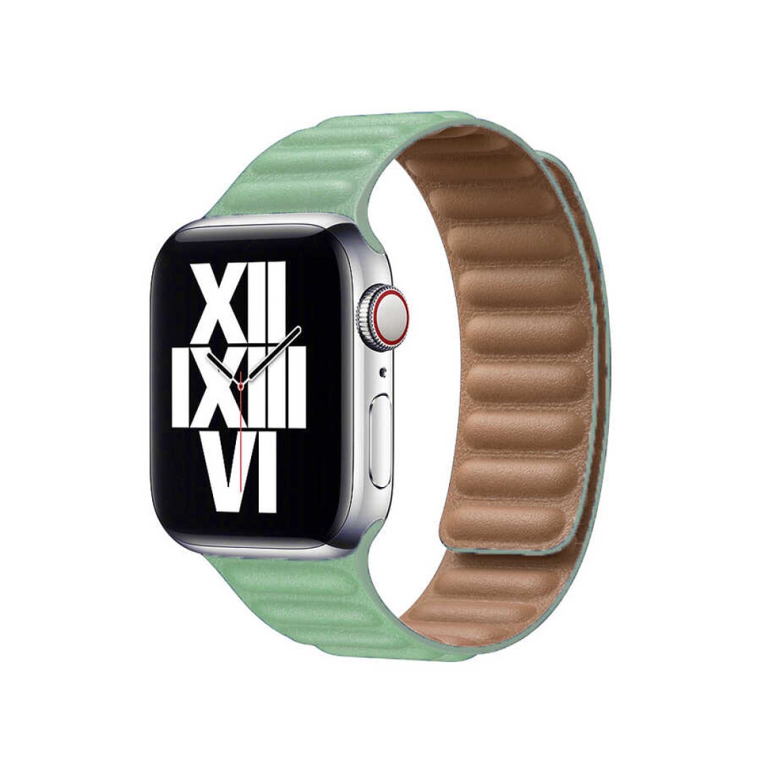 Apple Watch Uyumlu Pods Loop Deri Kordon Light Green