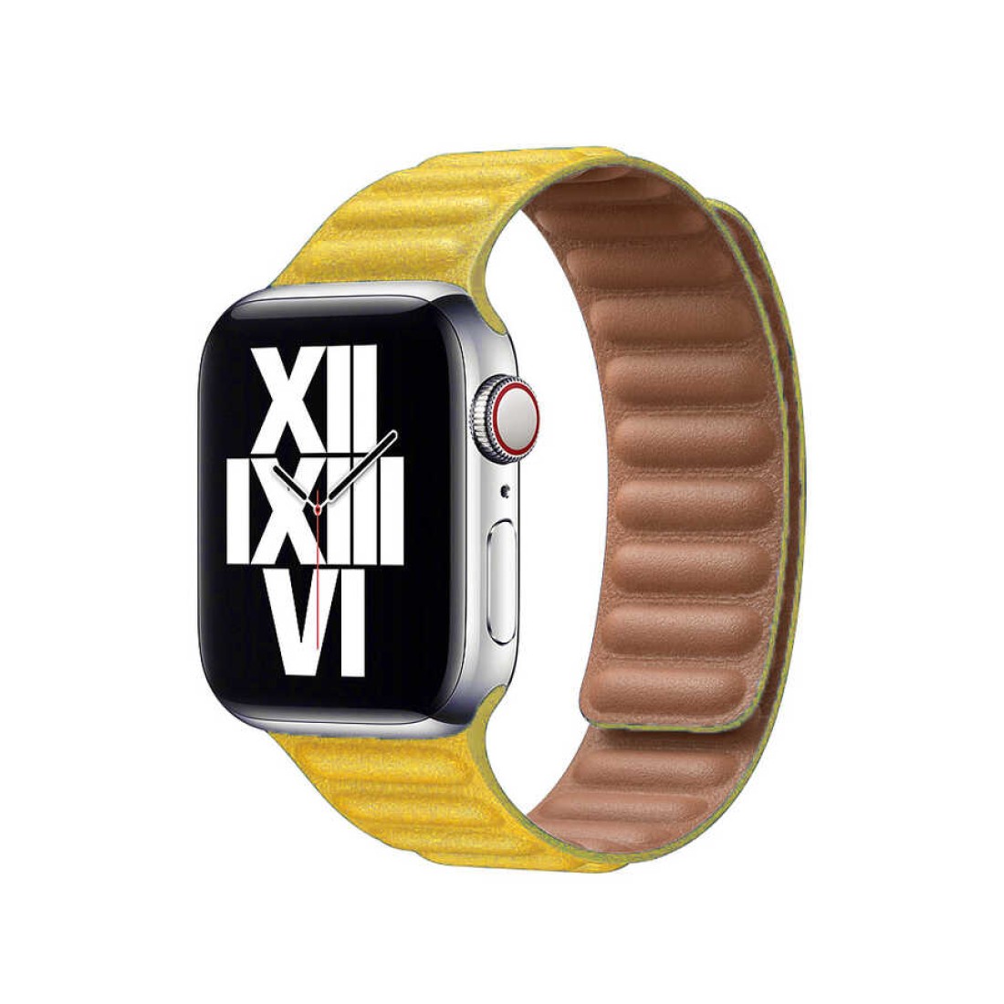 Apple Watch Uyumlu Pods Loop Deri Kordon Yellow