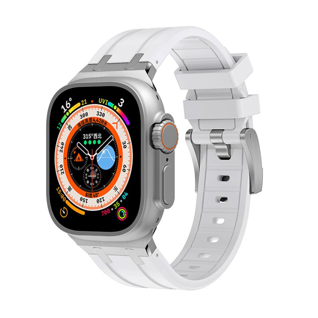 Apple Watch Uyumlu Star Loop Silikon Kordon Beyaz