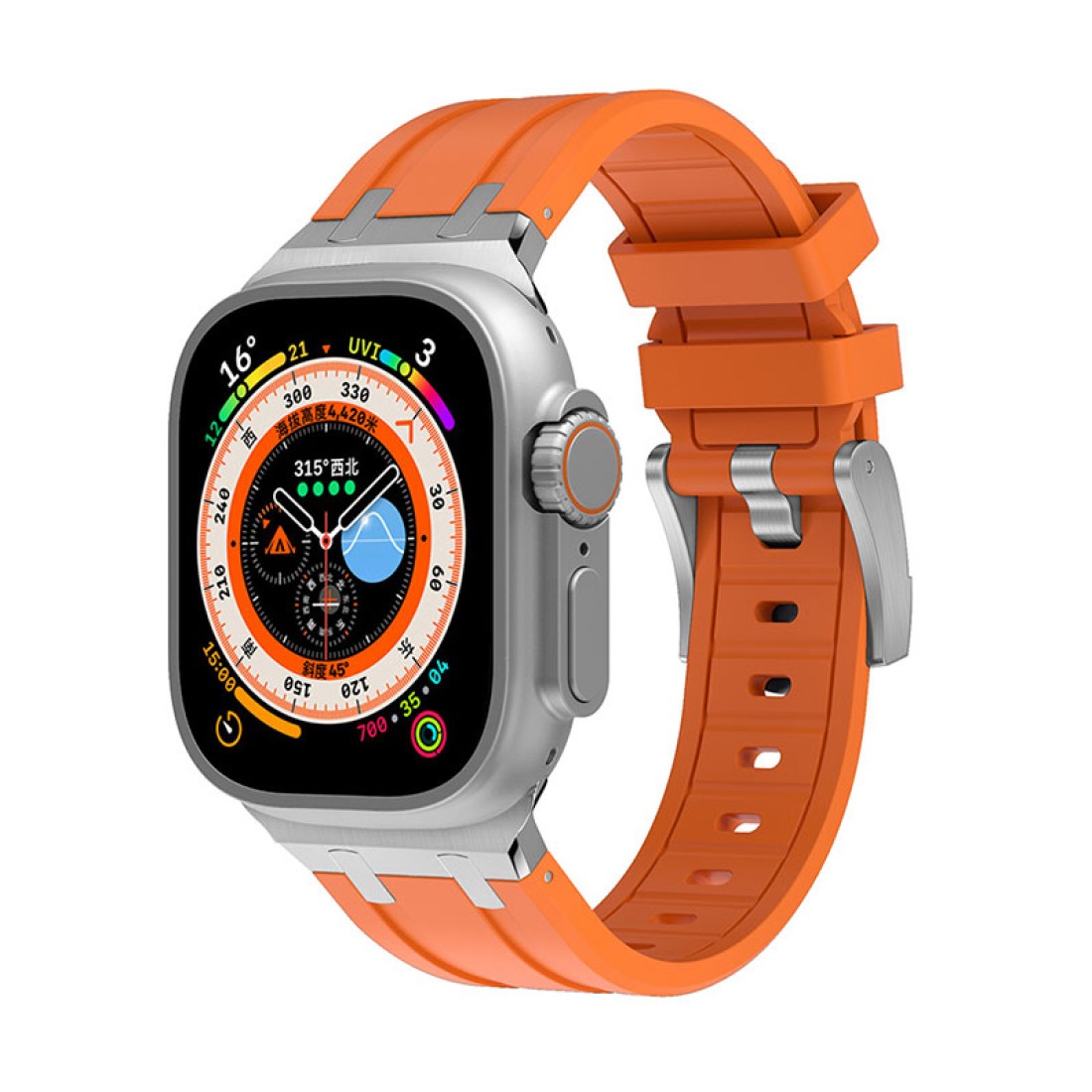 Apple Watch Uyumlu Star Loop Silikon Kordon Turuncu