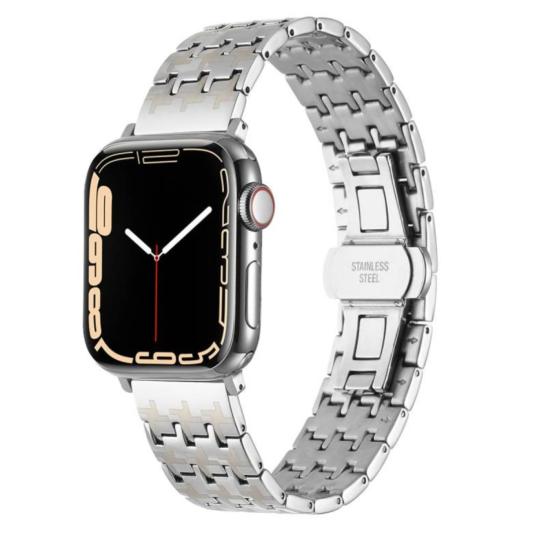 Apple Watch Uyumlu Vegas Loop Çelik Kordon Silver