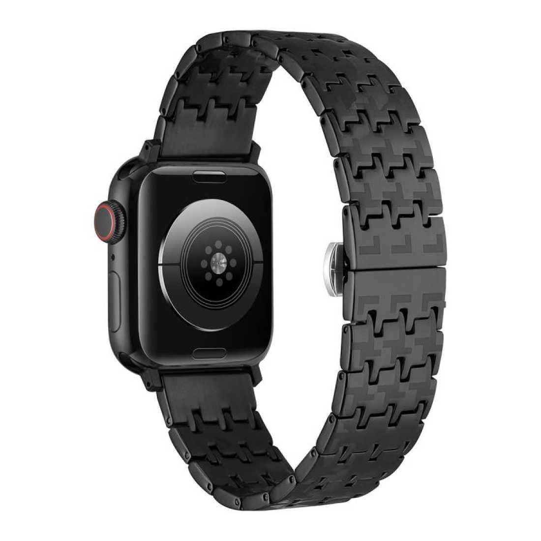 Apple Watch Uyumlu Vegas Loop Çelik Kordon Siyah