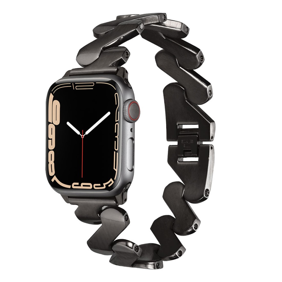 Apple Watch Uyumlu Western Loop Çelik Kordon Black