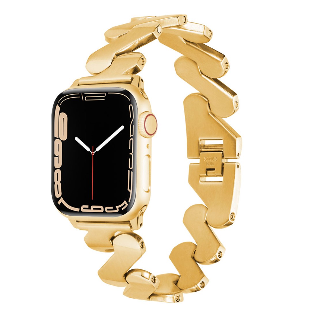 Apple Watch Uyumlu Western Loop Çelik Kordon Gold