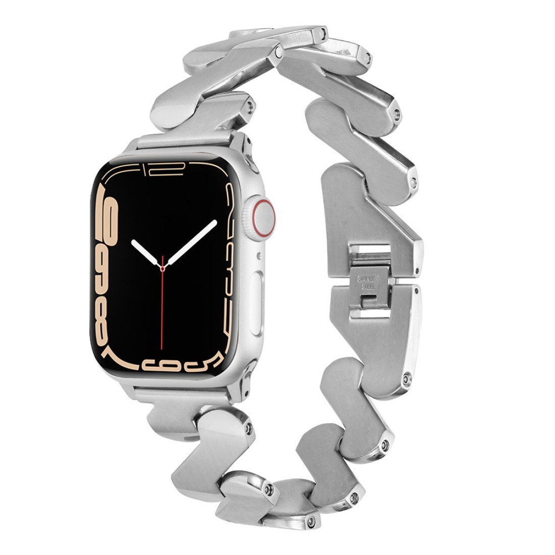Apple Watch Uyumlu Western Loop Çelik Kordon Silver