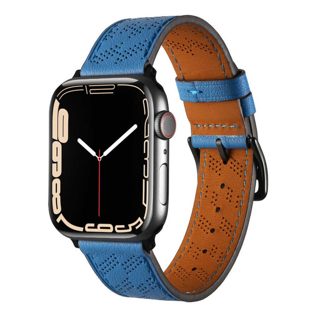 Apple Watch Uyumlu Zero Loop Deri Kordon Space Blue