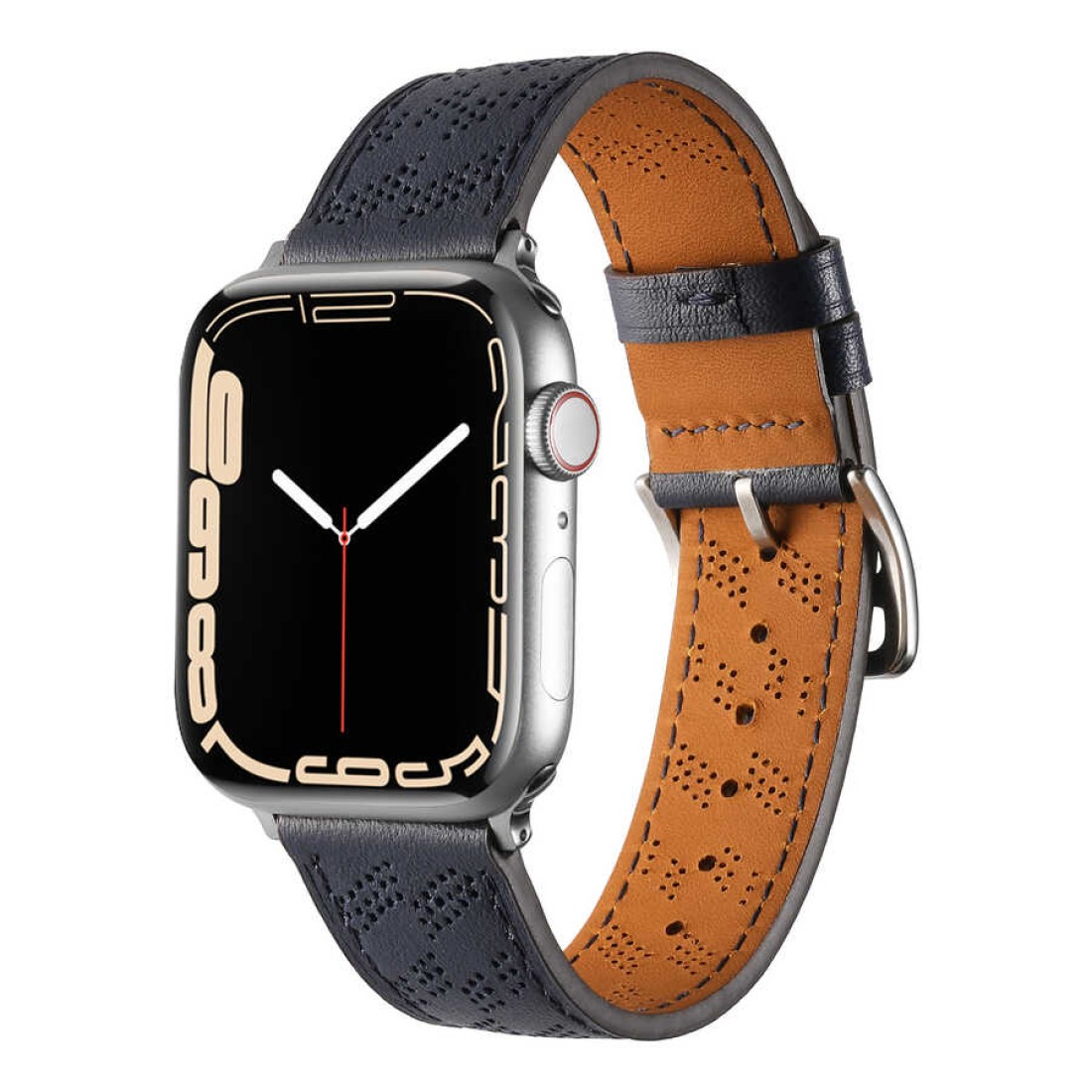 Apple Watch Uyumlu Zero Loop Deri Kordon Dark Navy